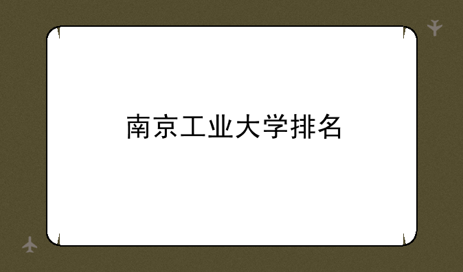 南京工业大学排名