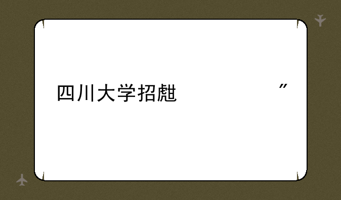 四川大学招生计划