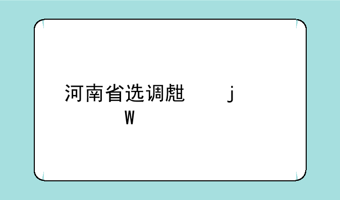 河南省选调生的考试流程