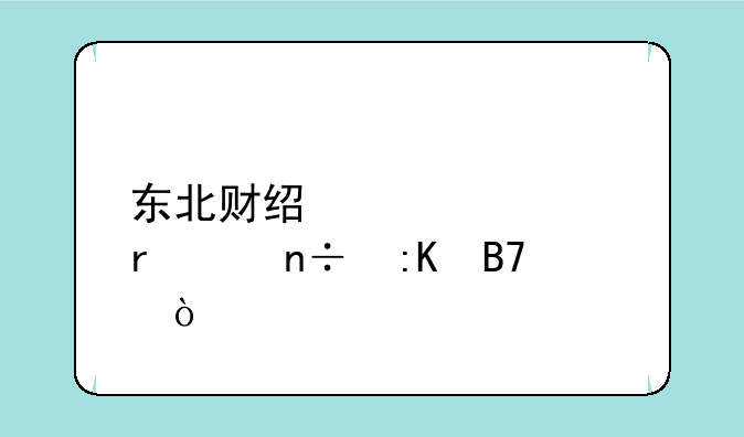 东北财经大学在中国排名？