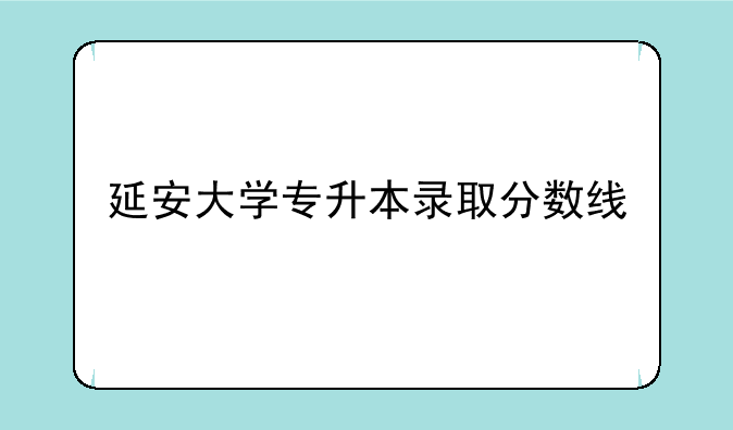 延安大学专升本录取分数线