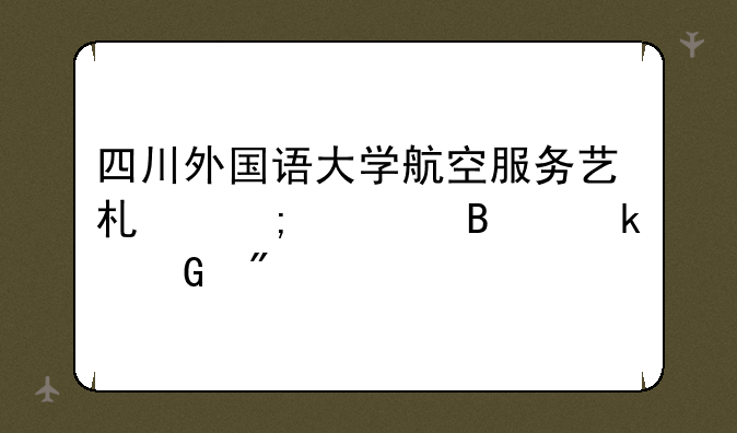 四川外国语大学航空服务艺术与管理多少分