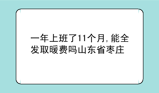 一年上班了11个月,能全发取暖费吗山东省枣庄