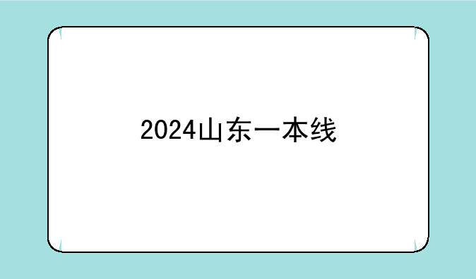 2024山东一本线